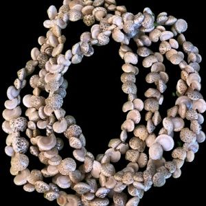 6 Seashell Necklaces Brown, White, Tan, Purple